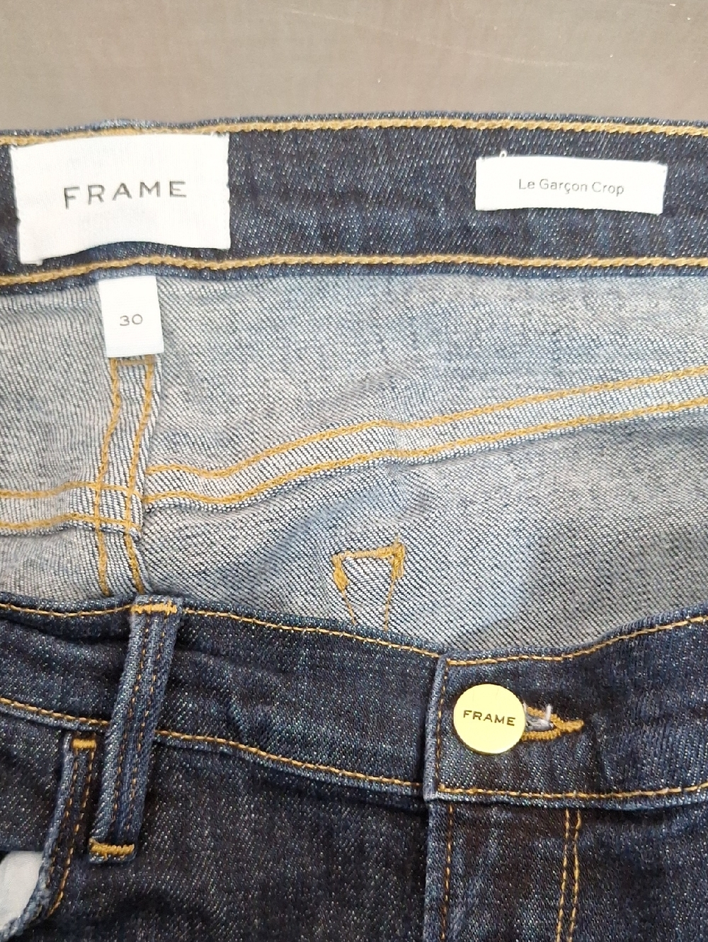 Frame Denim Women’s Straight Leg Jeans — Dark Indigo Blue Size 30 Waist